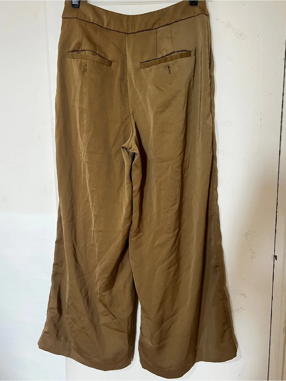 Banana Republic Wide-Leg Pleated Chinos in Camel